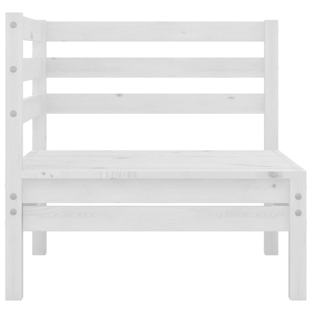 NNEVL 3 Piece Garden Lounge Set Solid Pinewood White - UrbanNest Co