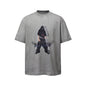 Rock and roll character print, worn and dirty short sleeves - UrbanNest Co