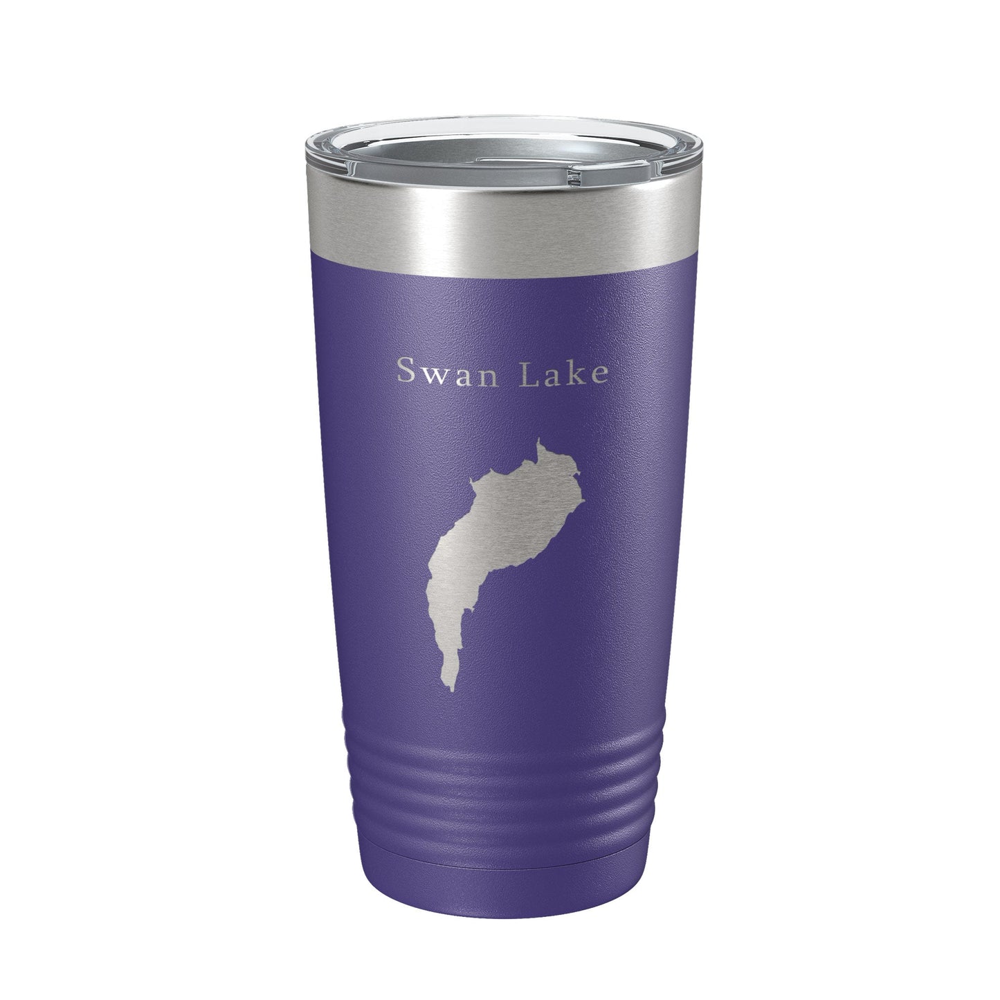 Swan Lake Map Tumbler Travel Mug Insulated Laser Engraved Coffee Cup Maine 20 oz - UrbanNest Co