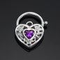 925 Sterling Silver Plated Purple Filigree Heart Locket - USA Made - UrbanNest Co