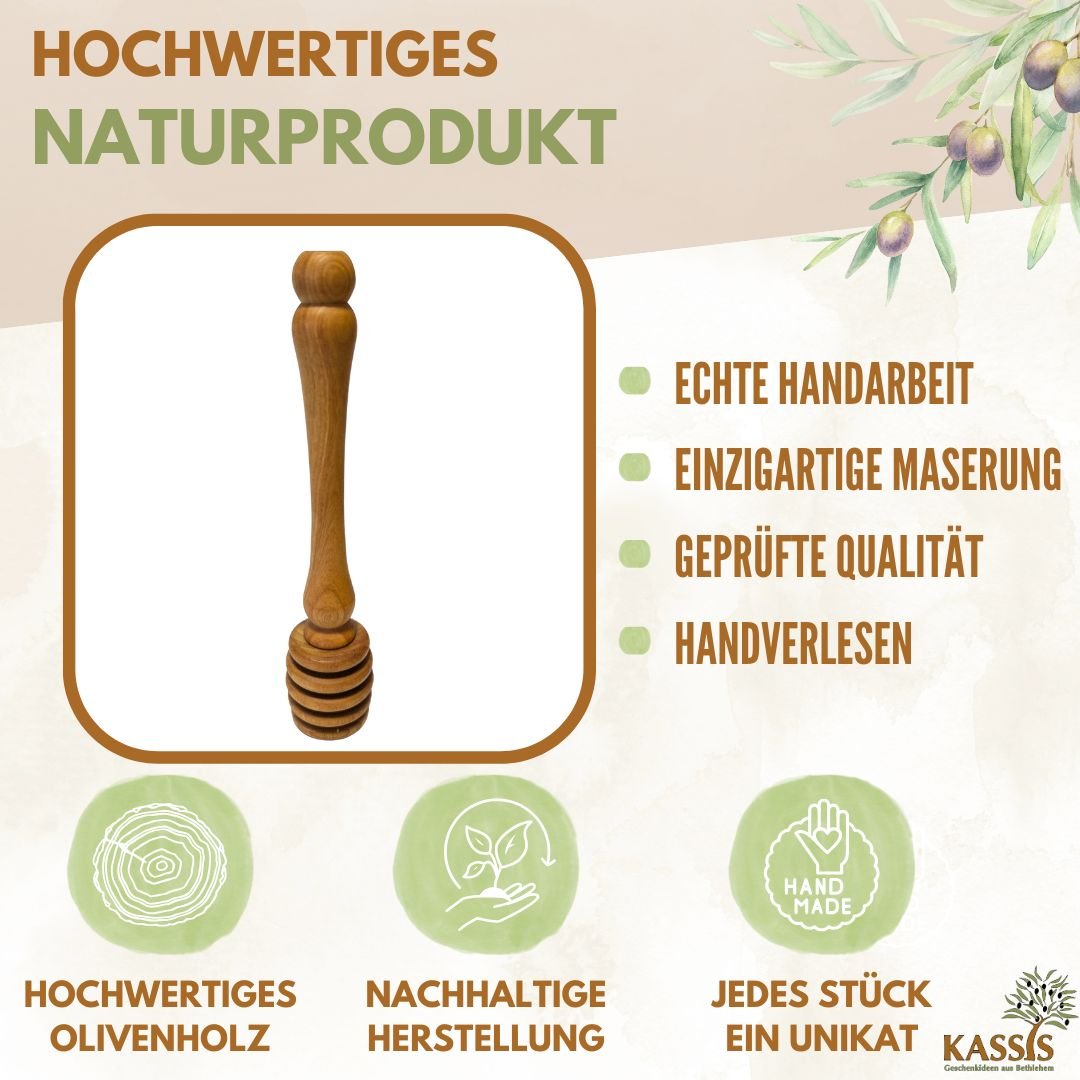 Olivenholz Honiglöffel mit zwei Ersatzköpfen - UrbanNest Co