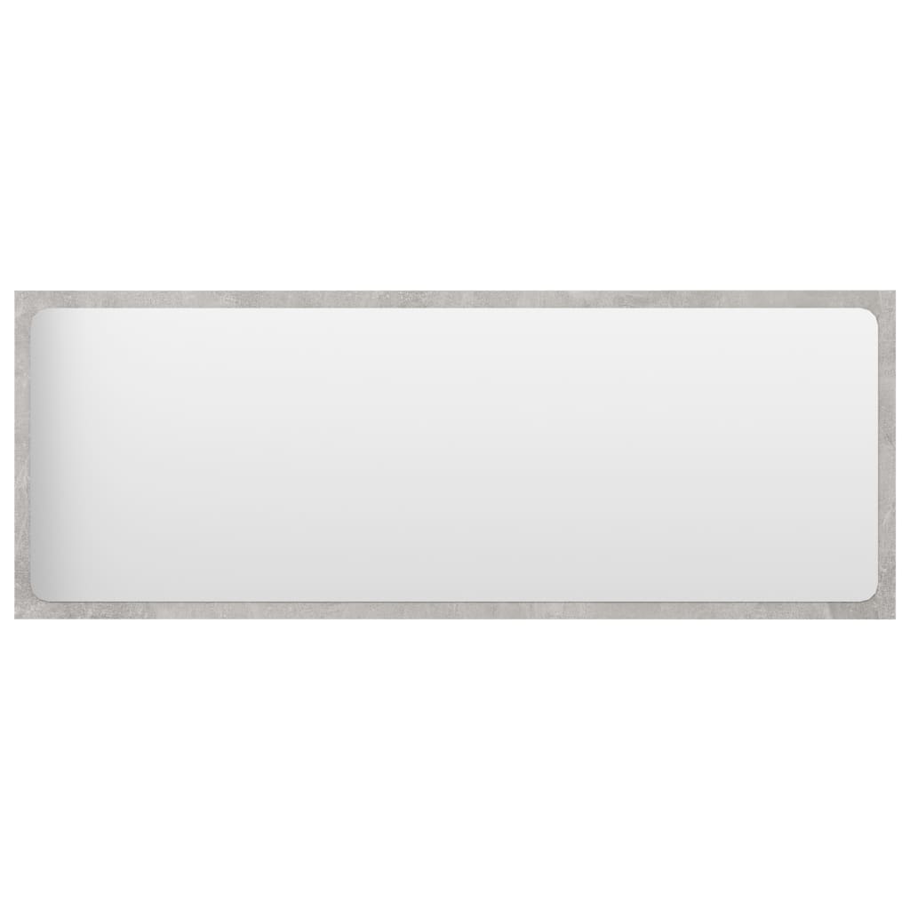 NNEVL Bathroom Mirror Concrete Grey 100x1.5x37 cm Chipboard - UrbanNest Co