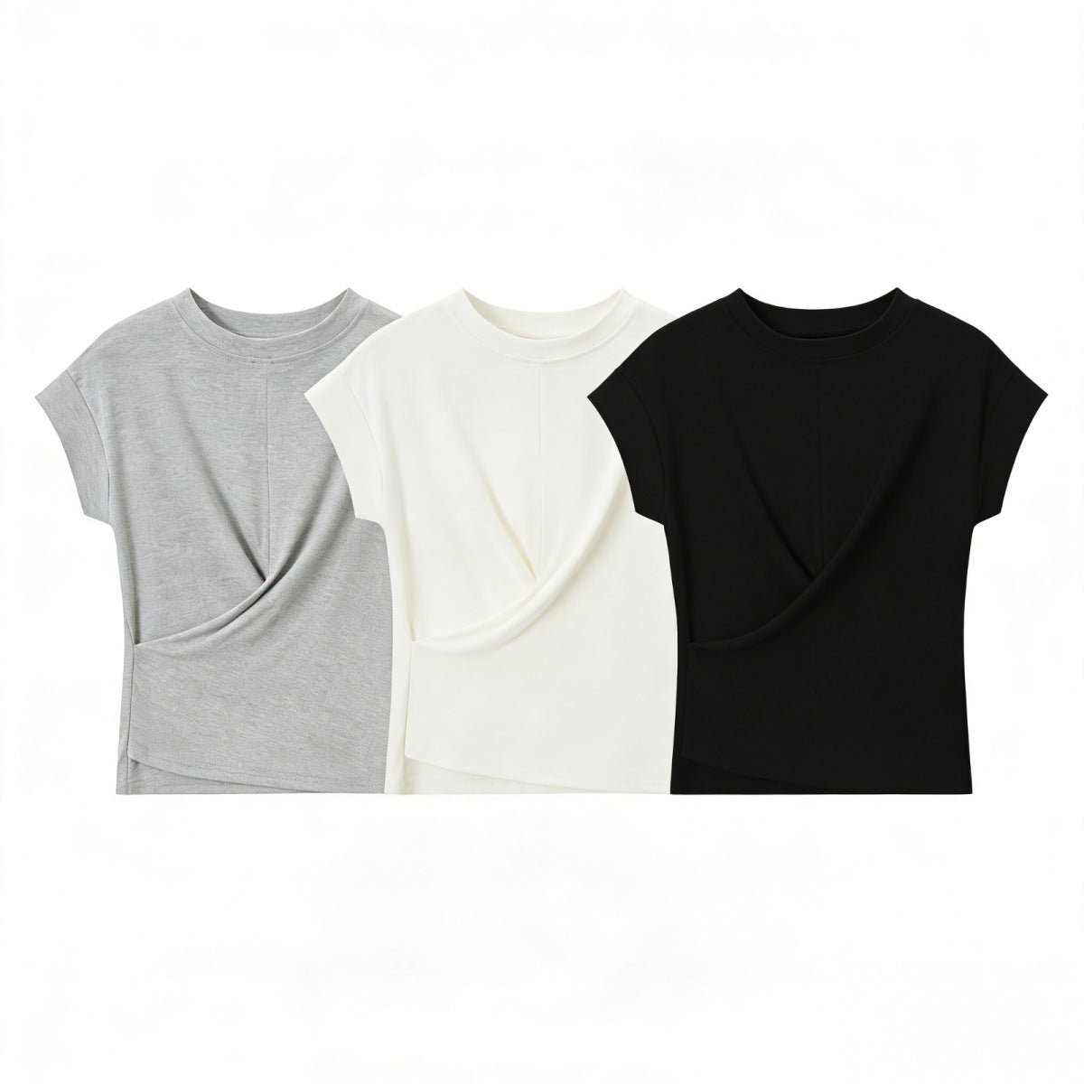 Minimalist short style small fly sleeve top - UrbanNest Co