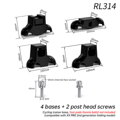 RISK Cycling Bike Damping Pads, Smart Trainer Support Base, Tennis Ball Feet for X2 / X2 MAX / XX PRO. - UrbanNest Co