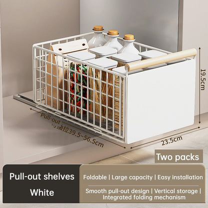 New Kitchen Pull - Out Cabinet Organizer, Sliding Rail Drawer for Spice and Bottle Storage - UrbanNest Co