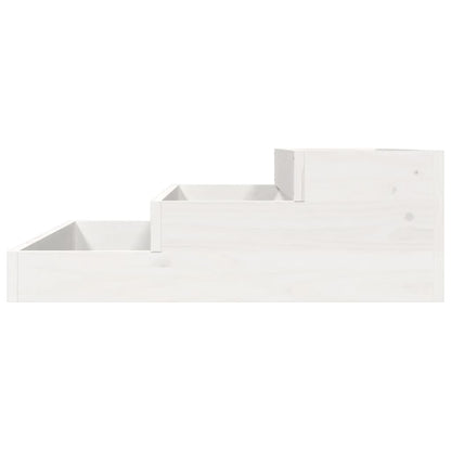 NNEVL Planter White 78x78x27 cm Solid Wood Pine - UrbanNest Co