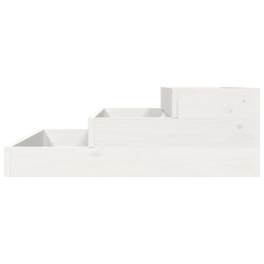 NNEVL Planter White 78x78x27 cm Solid Wood Pine - UrbanNest Co