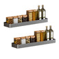 SOGA 2X 30cm Black Wall - Mounted Rectangular Kitchen Spice Storage Organiser Space Saving Condiments Shelf Rack - UrbanNest Co