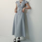 Type of clothing Classic Vichy Check Cotton High - Waisted V - Neck Dress with Proportional Fit - UrbanNest Co