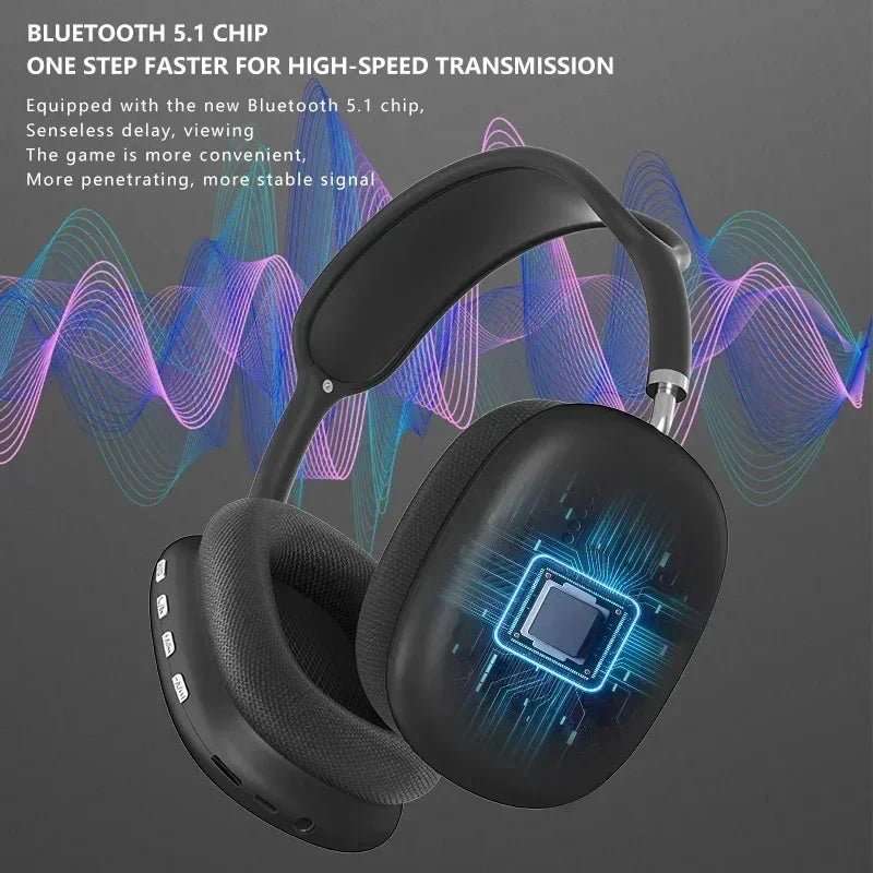 NNEOBA Wireless Bluetooth Gaming Headset Black - UrbanNest Co