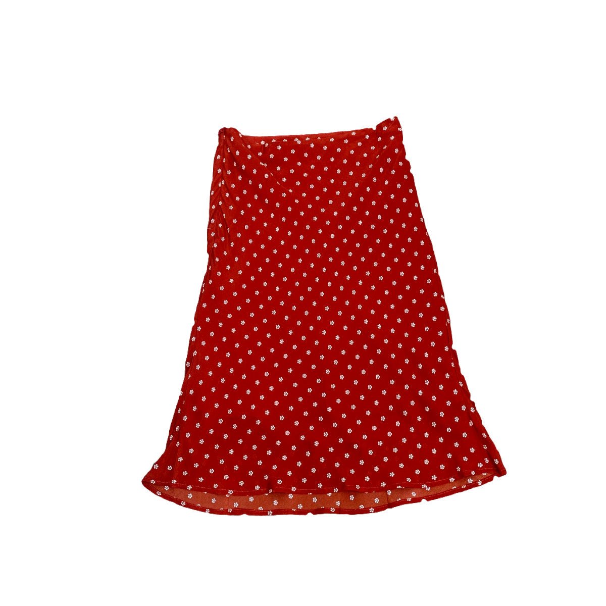 Crete Summer Silk Chiffon Floral Asymmetric Fish Tail Skirt Women Retro Polka Dot Skirt - UrbanNest Co