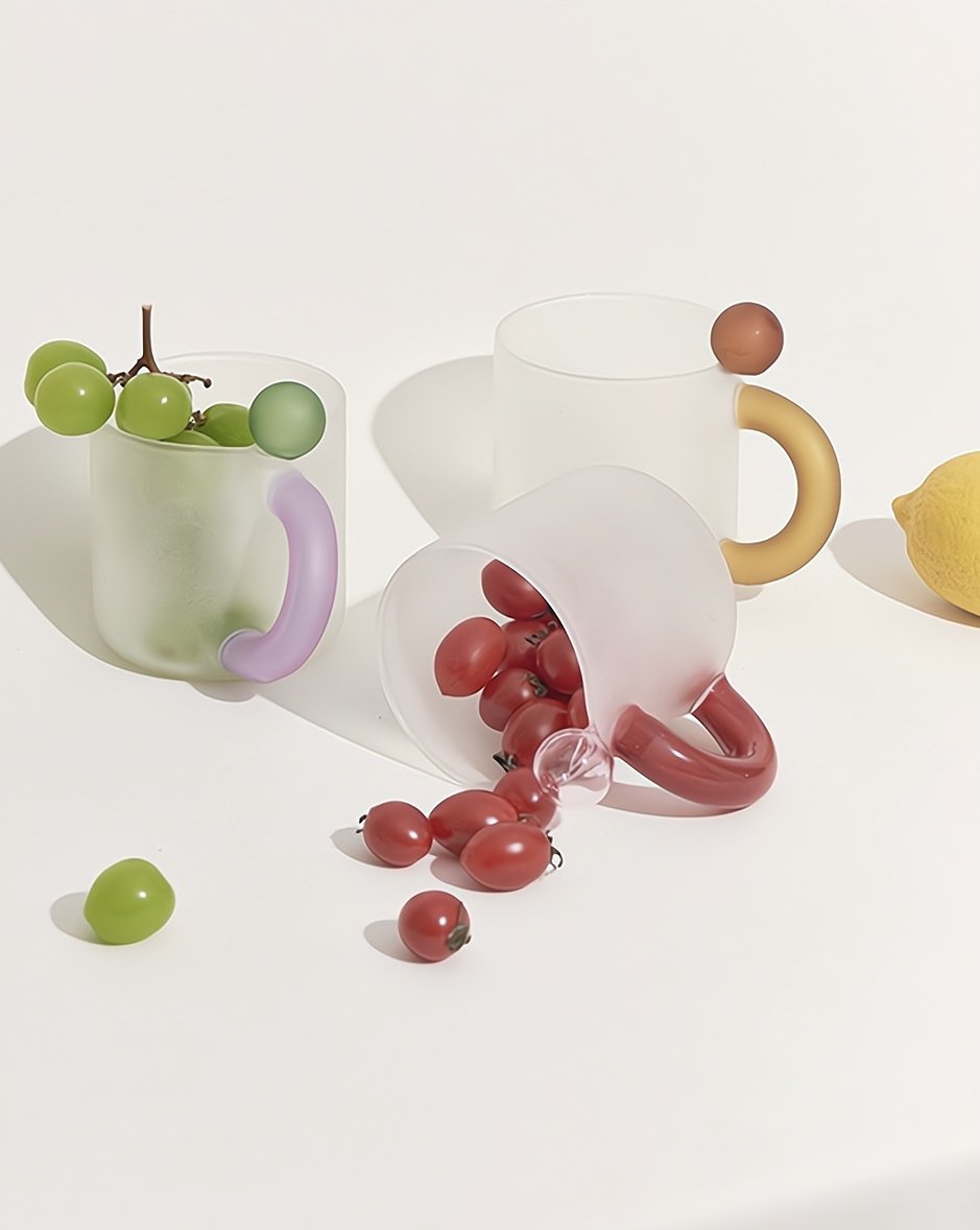 Candy Mug - Handblown Whimsical Dopamine Coffee Tea Cup - UrbanNest Co