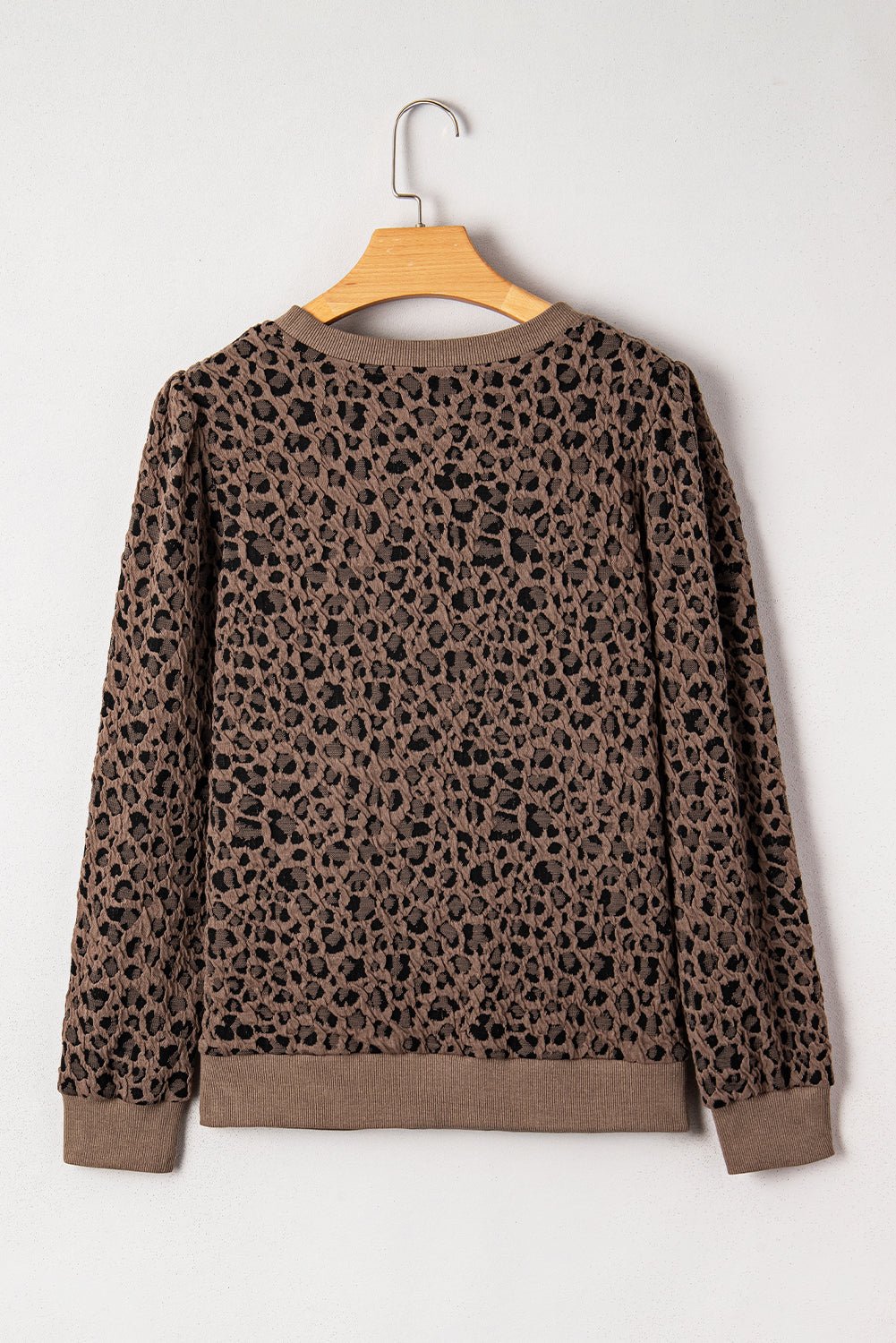 Annie Ribbed Trim Leopard Top - UrbanNest Co