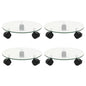 NNEVL Plant Rollers 4 pcs 28 cm Tempered Glass Round - UrbanNest Co