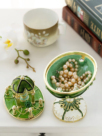 Garden Pavilion Design Cupola Fountain Green Egg Limited Edition of 250 Trinket Box - UrbanNest Co