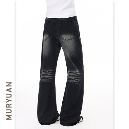 Style Wrinkle Catwhisker Flared Jeans for Men - UrbanNest Co