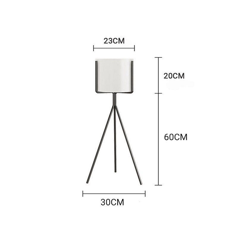 SOGA 2X 80cm Tripod Flower Pot Plant Stand with White Flowerpot Holder Rack Indoor Display - UrbanNest Co