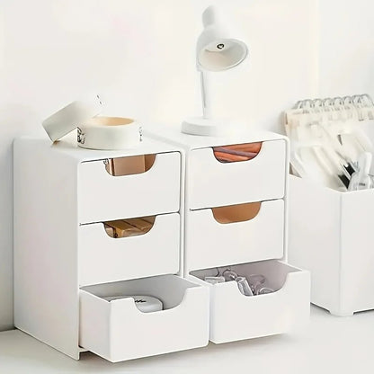 Chic 3 - Tier Desk Organizer with Drawers - Ideal for Office Supplies, Jewelry & Cosmetics Storage - Portable Divider Box - UrbanNest Co