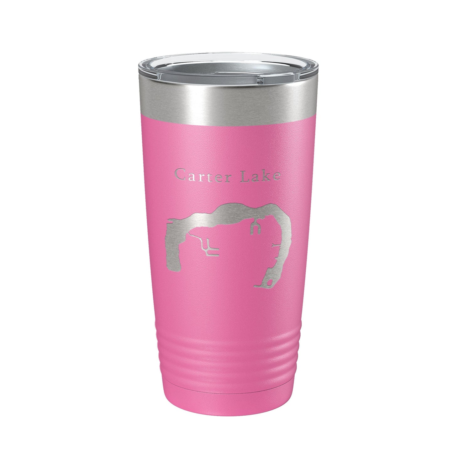 Carter Lake Map Tumbler Travel Mug Insulated Laser Engraved Coffee Cup Iowa Omaha Nebraska 20 oz - UrbanNest Co
