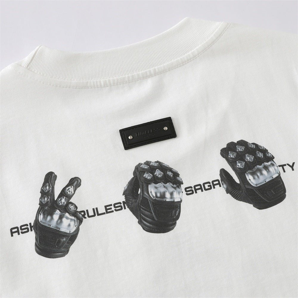 Gesture printed short sleeved t-shirt - UrbanNest Co