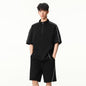 Lightweight Breathable Street - Style Striped Polo Shirt and Shorts Set for Men - UrbanNest Co