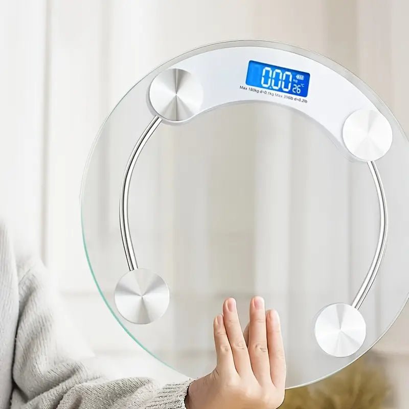 1pc Smart Digital Bathroom Scale with LCD Display, 180kg Capacity - White - UrbanNest Co