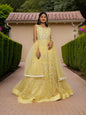 Net Fabric Gown with Pearl & Embroidery by Shreekama - UrbanNest Co