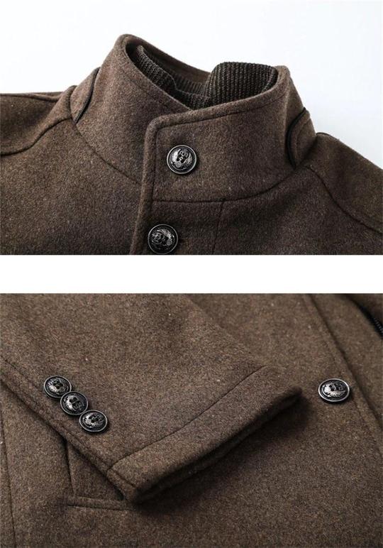 Winter Men Wool Jacket Slim Fit Thick Warm Coat - UrbanNest Co