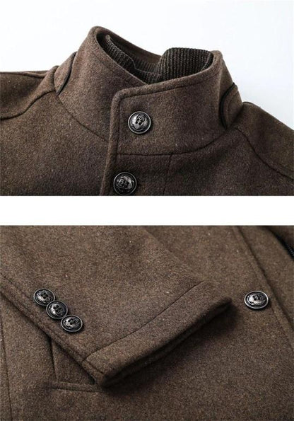 Winter Men Wool Jacket Slim Fit Thick Warm Coat - UrbanNest Co