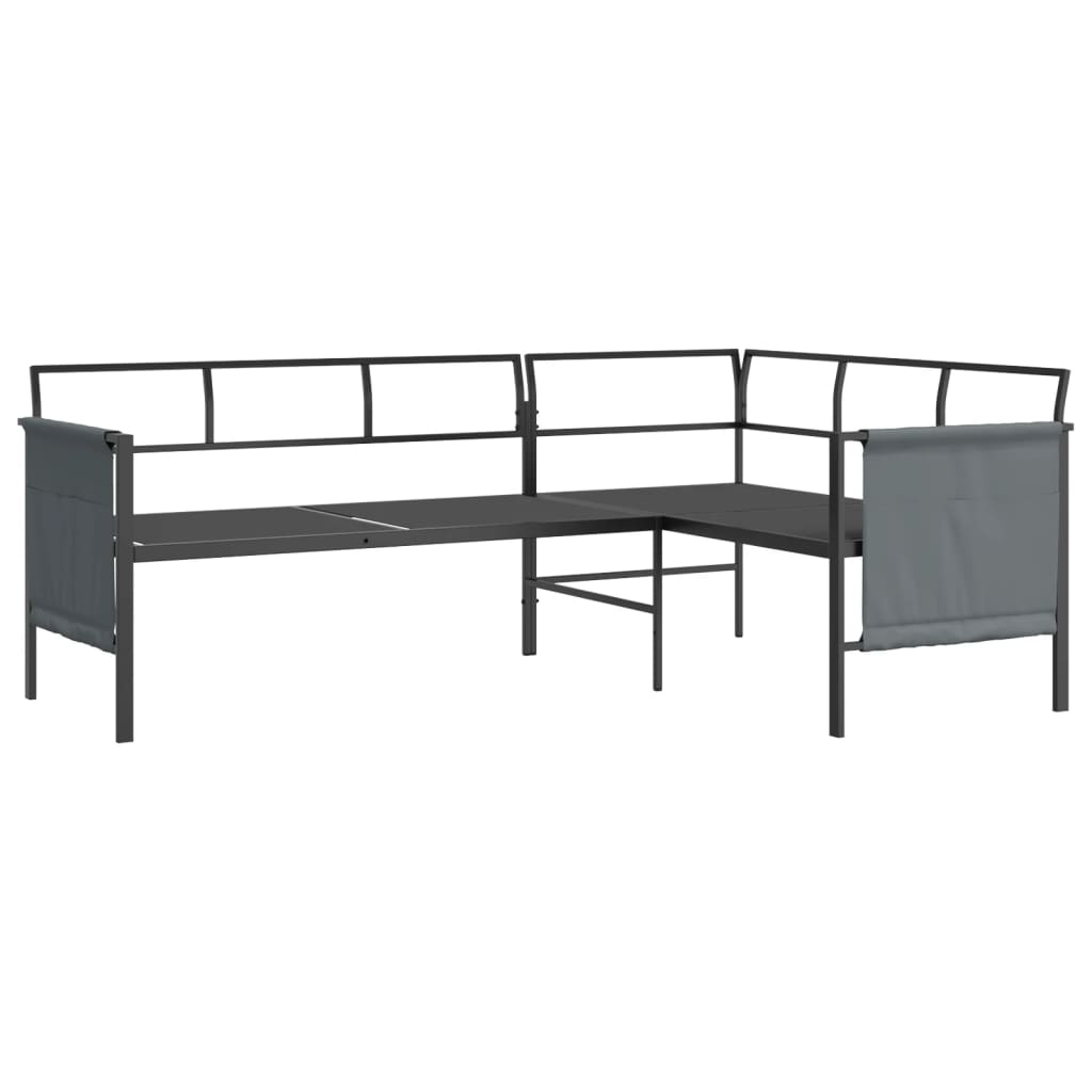 NNEVL 2 Piece Garden Dining Set Anthracite Steel - UrbanNest Co