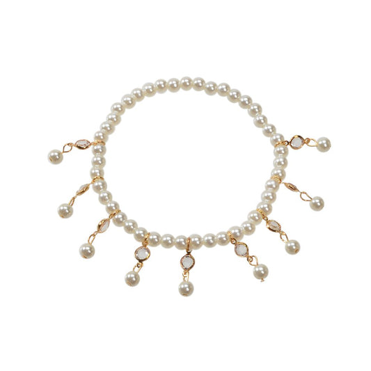 Feelontop Handmade Elastic Pearl Bead Anklet Barefoot Sandal Beach Bling Jewelry - UrbanNest Co