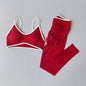 2PCS High Waisted Sports Bra Set with Contrasting Small Suspender - UrbanNest Co