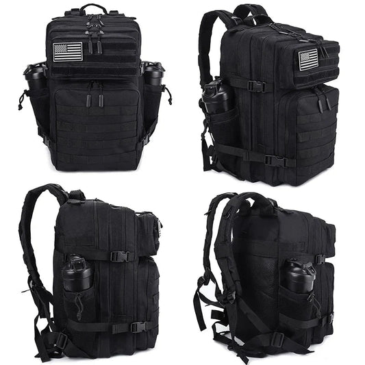 45L Tactical Backpack with Built - In Cooler Black - UrbanNest Co