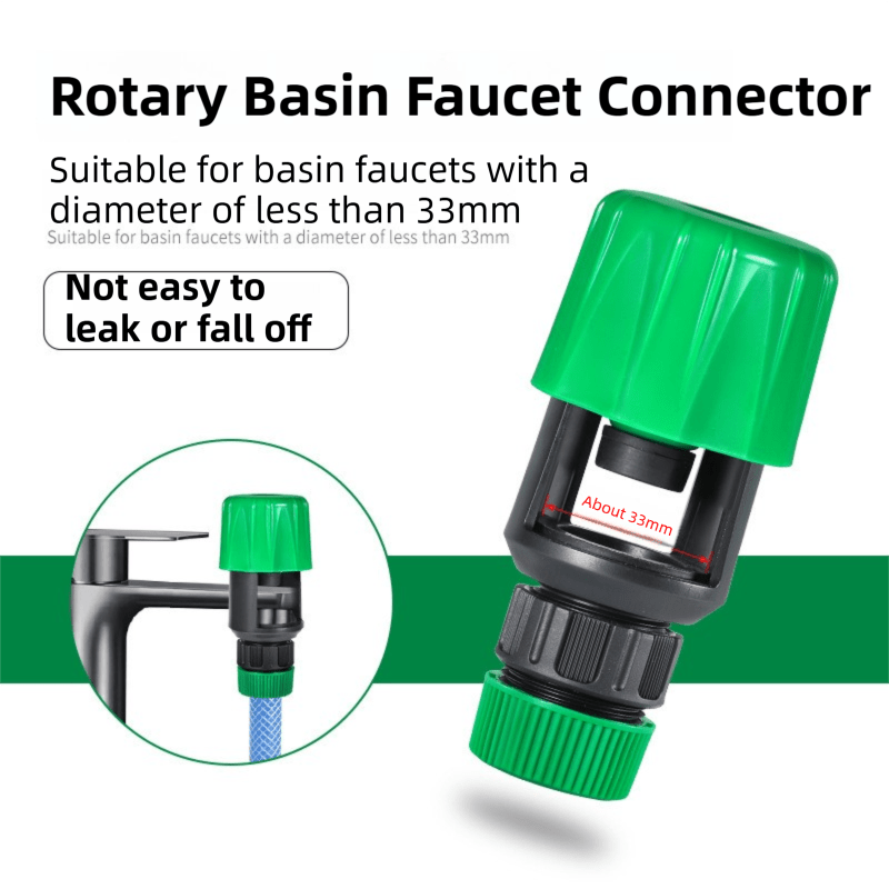 2 - Pack Orange Universal Quick Connector for Taps Up To 3.3CM WIth Leak - Proof Design - Kitchen & Bathroom Mixer Tap to Garden Hose Adapter - UrbanNest Co