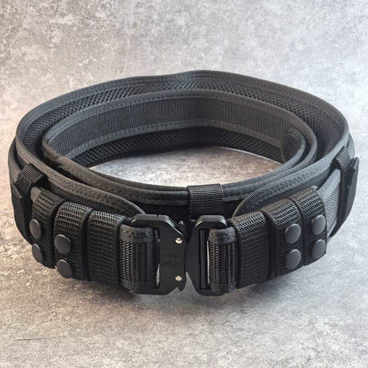 Tactical Alloy Buckle Belt - Black Multifunctional Outdoor Belt for Men, Extended Training Belt - UrbanNest Co