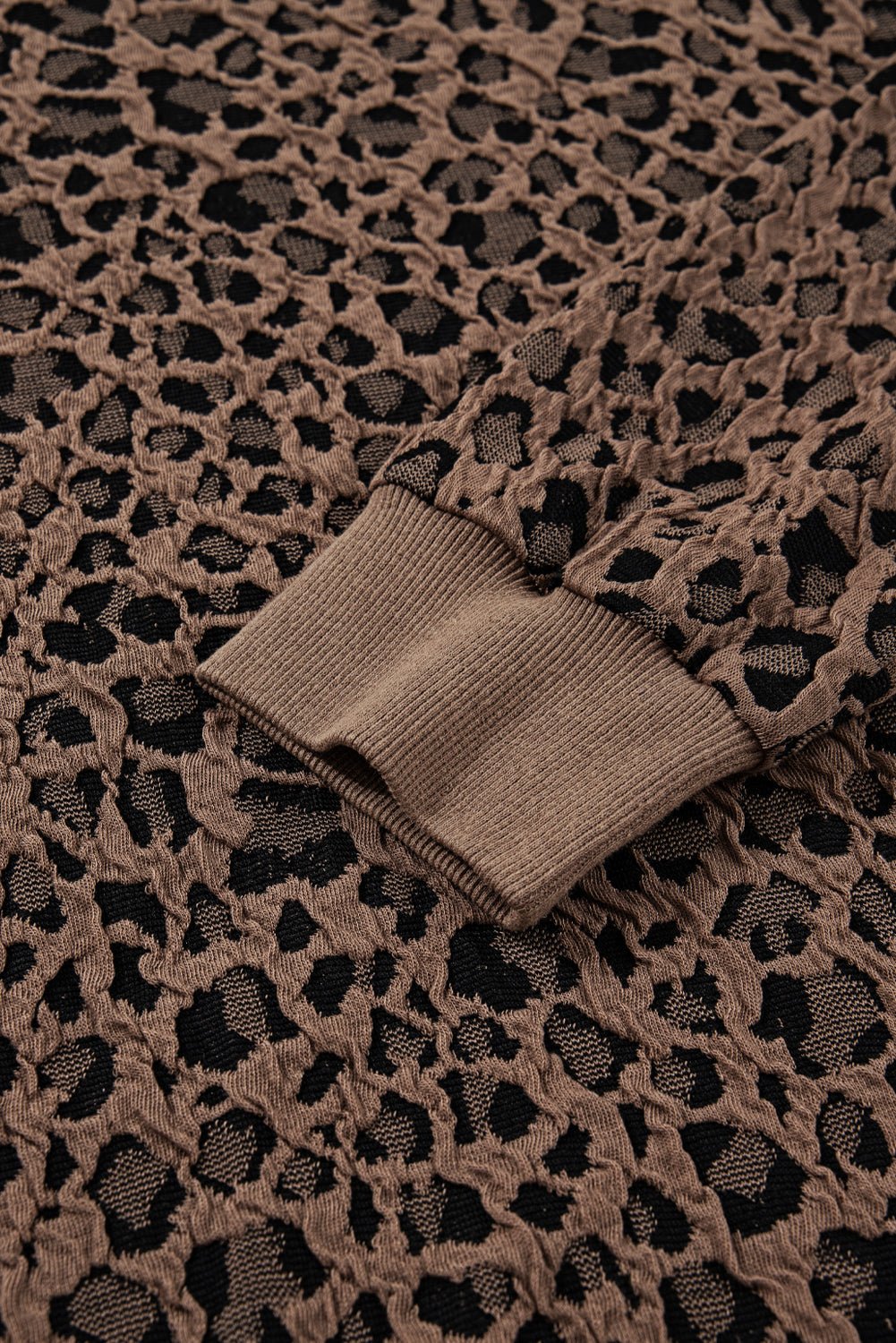 Annie Ribbed Trim Leopard Top - UrbanNest Co