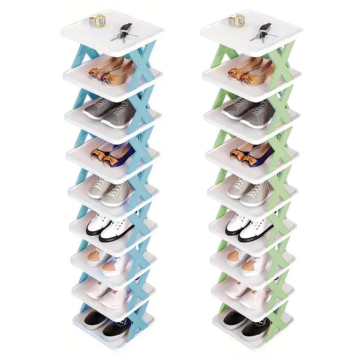 Simple Shoe Rack Home Use Space Saving Clip Storage Organizer Cabinet Stand - UrbanNest Co