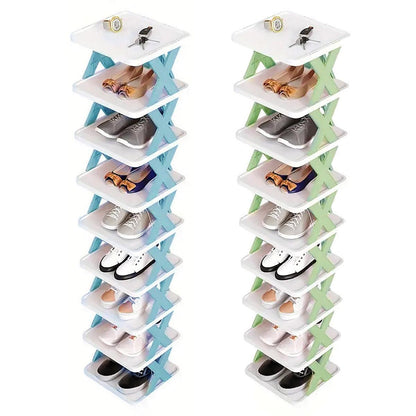 Simple Shoe Rack Home Use Space Saving Clip Storage Organizer Cabinet Stand - UrbanNest Co