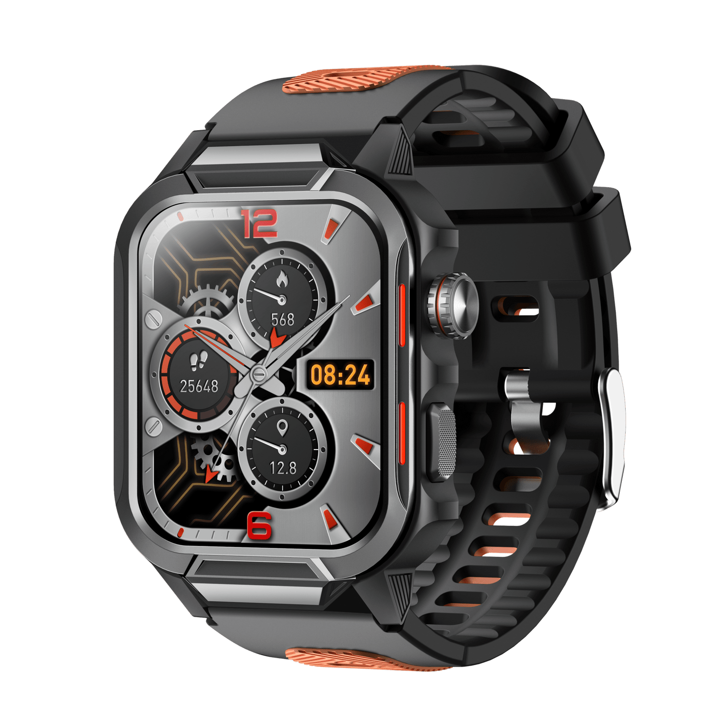 Rugged Smartwatch for Men 3ATM Waterproof Smartwatch 1.96 inch screen for Android and iOS Phones Fitness Tracker Watch with 100+ Sports Modes - UrbanNest Co