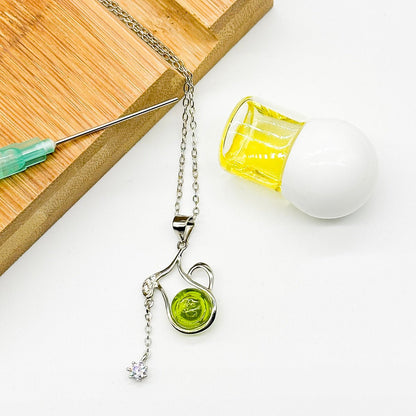 Sterling Silver Zodiac Aroma Necklace - Aquarius Jan - Feb | Perfect Birthday Gift | Energy & Healing | Diffuse on the go - UrbanNest Co