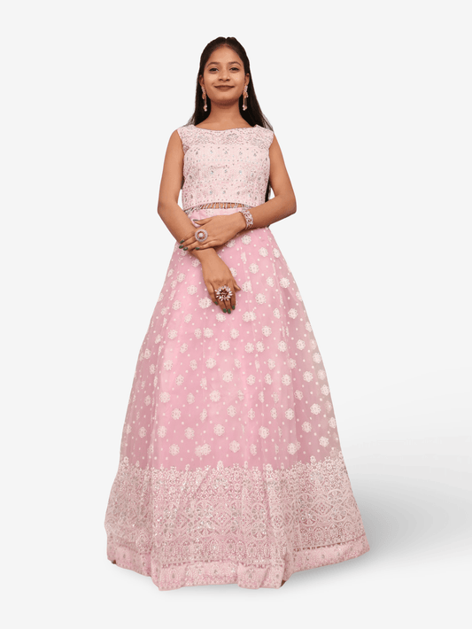 Embellished Flared Lehenga Choli Set with Dupatta by Shreekama - UrbanNest Co