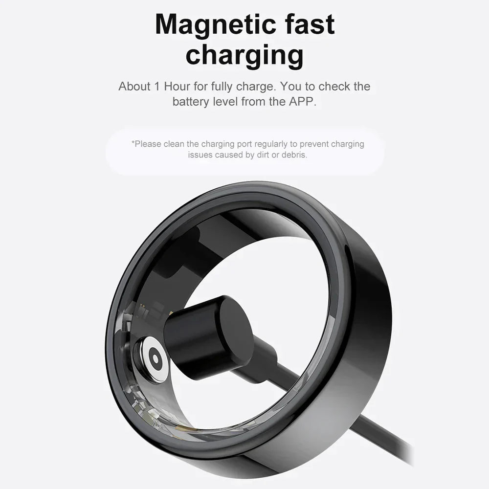 NNEOBA Titanium Steel Smart Ring with Health Monitoring, IP68 Waterproof, and Multi - sport Modes - UrbanNest Co