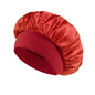 Solid Color Bath Cap Adult Fashion Satin Wide Brim Sleep Cap for Women Chemotherapy Hair Care - UrbanNest Co