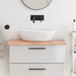NNEVL Bathroom Countertop Light Brown 80x50x4 cm Treated Solid Wood - UrbanNest Co