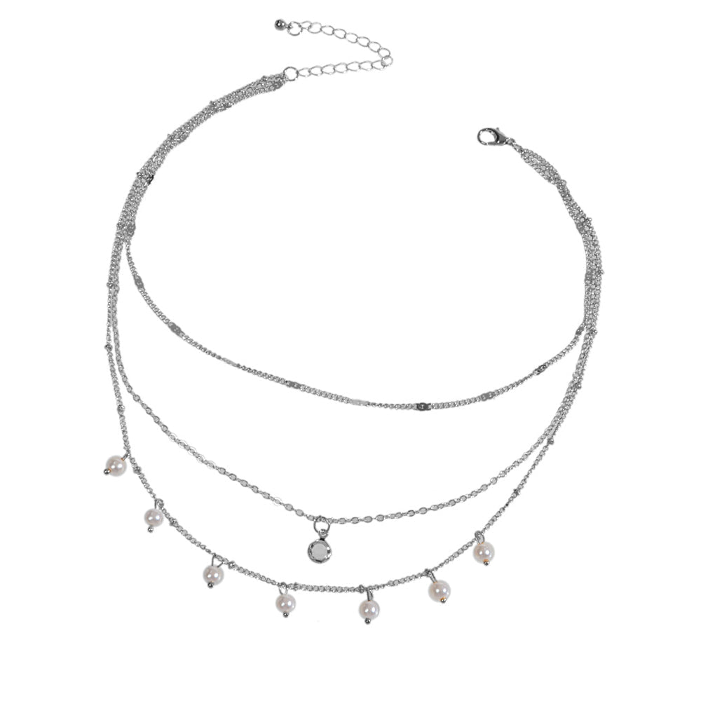 AU Local Fashion Pearl Charm Gold Multi - layer Chain Necklace New Style Jewellery - UrbanNest Co