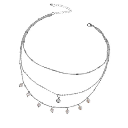 AU Local Fashion Pearl Charm Gold Multi - layer Chain Necklace New Style Jewellery - UrbanNest Co