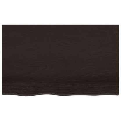NNEVL Bathroom Countertop Dark Brown 80x50x4 cm Treated Solid Wood - UrbanNest Co