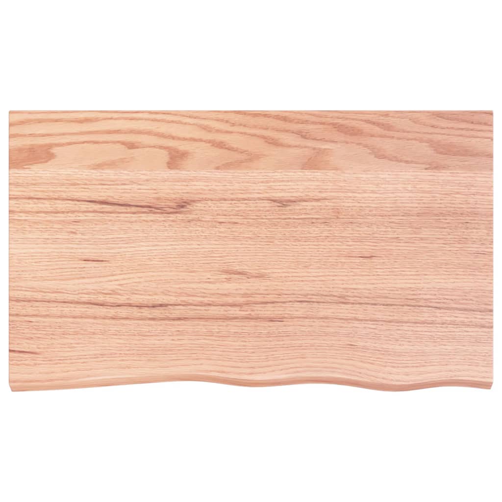 NNEVL Bathroom Countertop Light Brown 100x60x2 cm Treated Solid Wood - UrbanNest Co