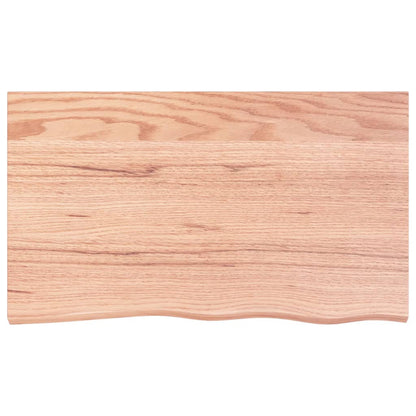 NNEVL Bathroom Countertop Light Brown 100x60x2 cm Treated Solid Wood - UrbanNest Co