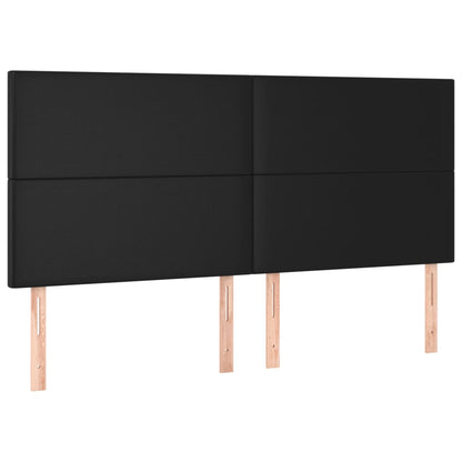 NNEVL Headboards 4 pcs Black 80x5x78/88 cm Faux Leather - UrbanNest Co